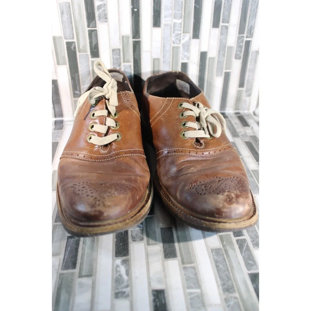 Cole Haan Men's Grand‎ Shortwing Oxford Shoe Leather Woodbury/Java Size 9.5